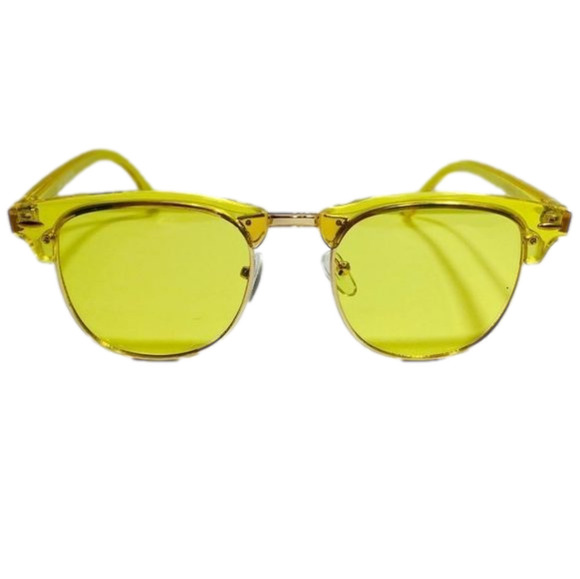6009 | Yellow Browline Sunglasses - Picture 1 of 5